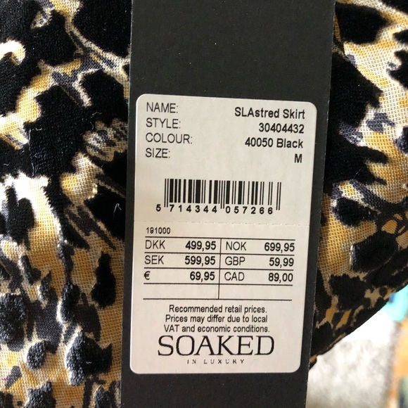 Brand new Soaked in Luxury leopard skirt - Picture 5 of 5